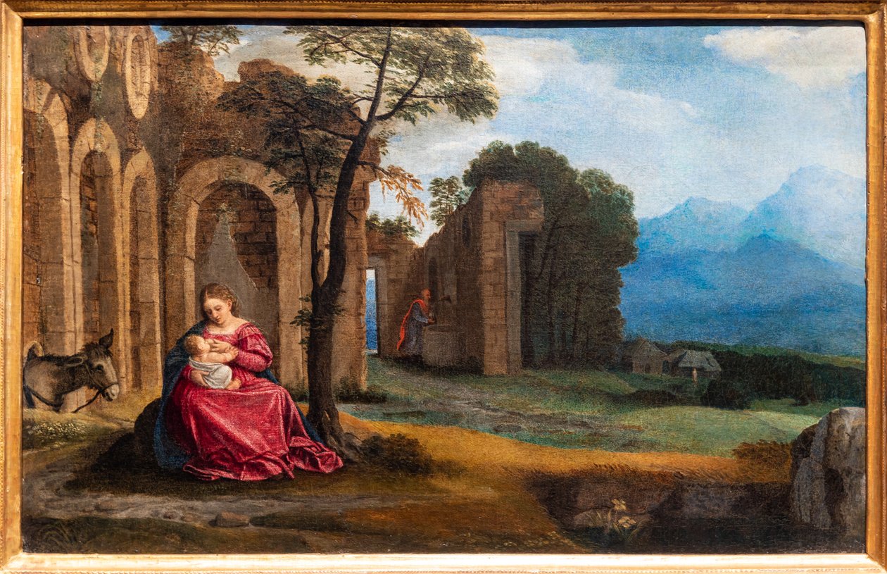Mısır Uçuşu Sırasında Dinlenme by Giovanni Girolamo Savoldo