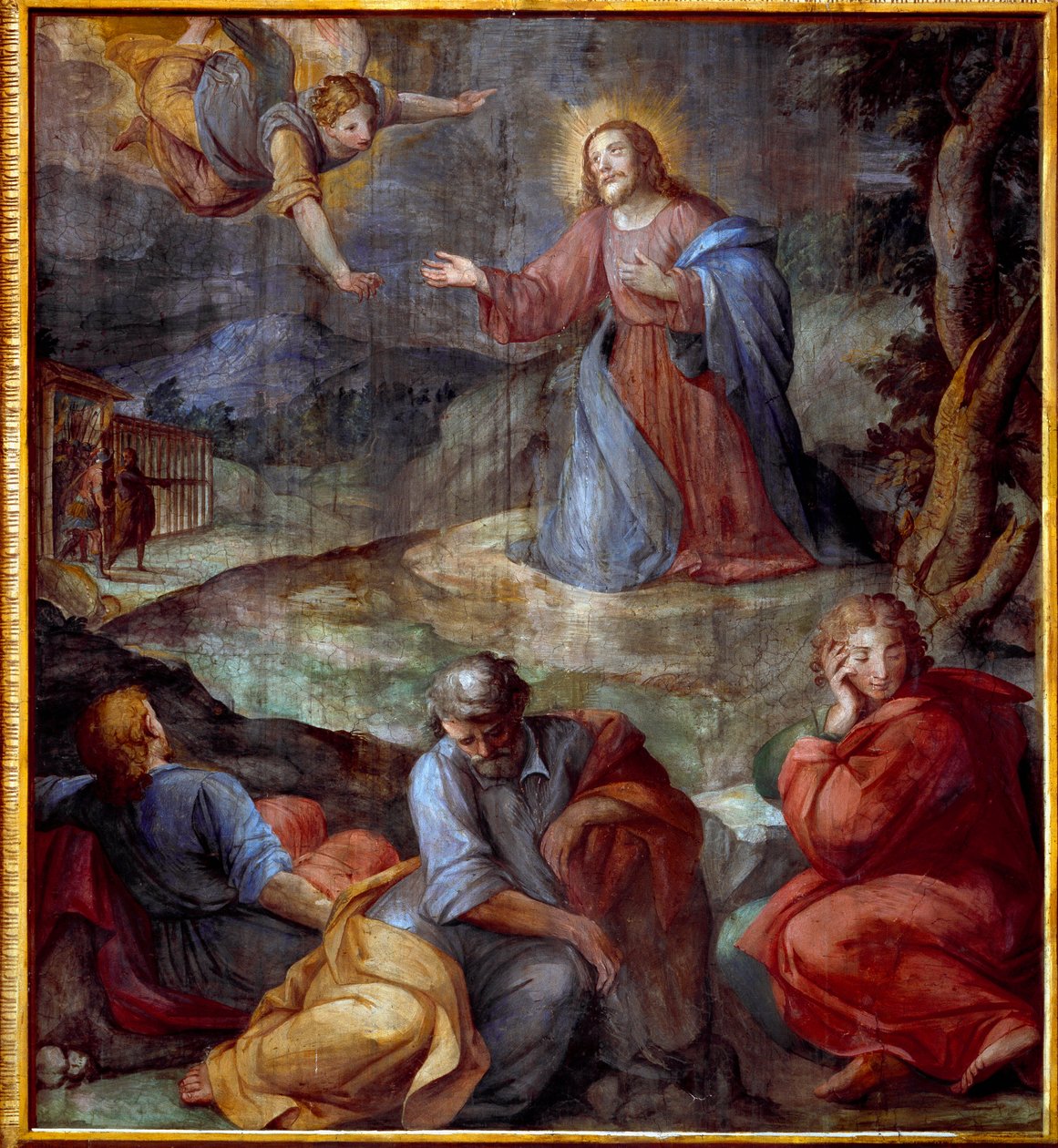 Zeytin ağaçlarının bahçesindeki dua Giovanni Balducci tarafından fresk dedi il Cosci (1560-1603) 1594-1600 Roma, Santa Prassede, İtalya by Giovanni Il Cosci Balducci