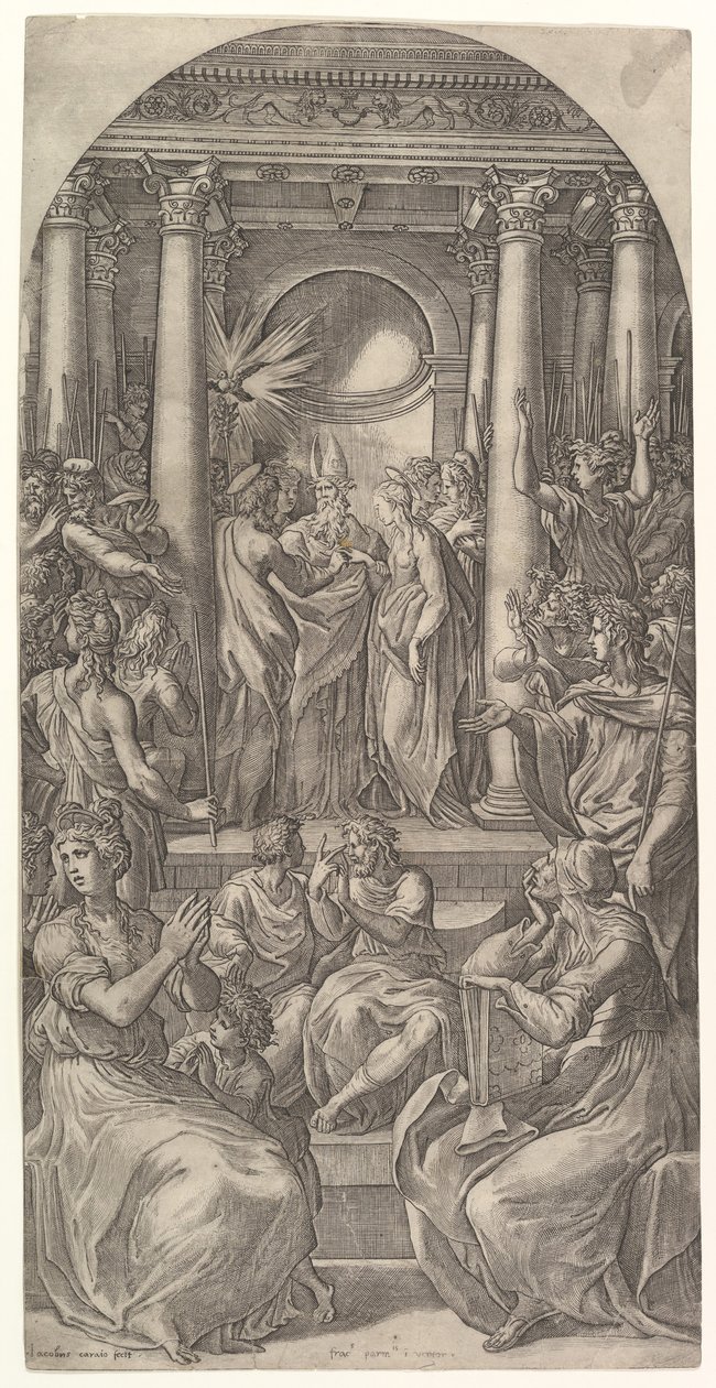 Bakirenin Evliliği, M.Ö. 1525. by Giovanni Jacopo Caraglio