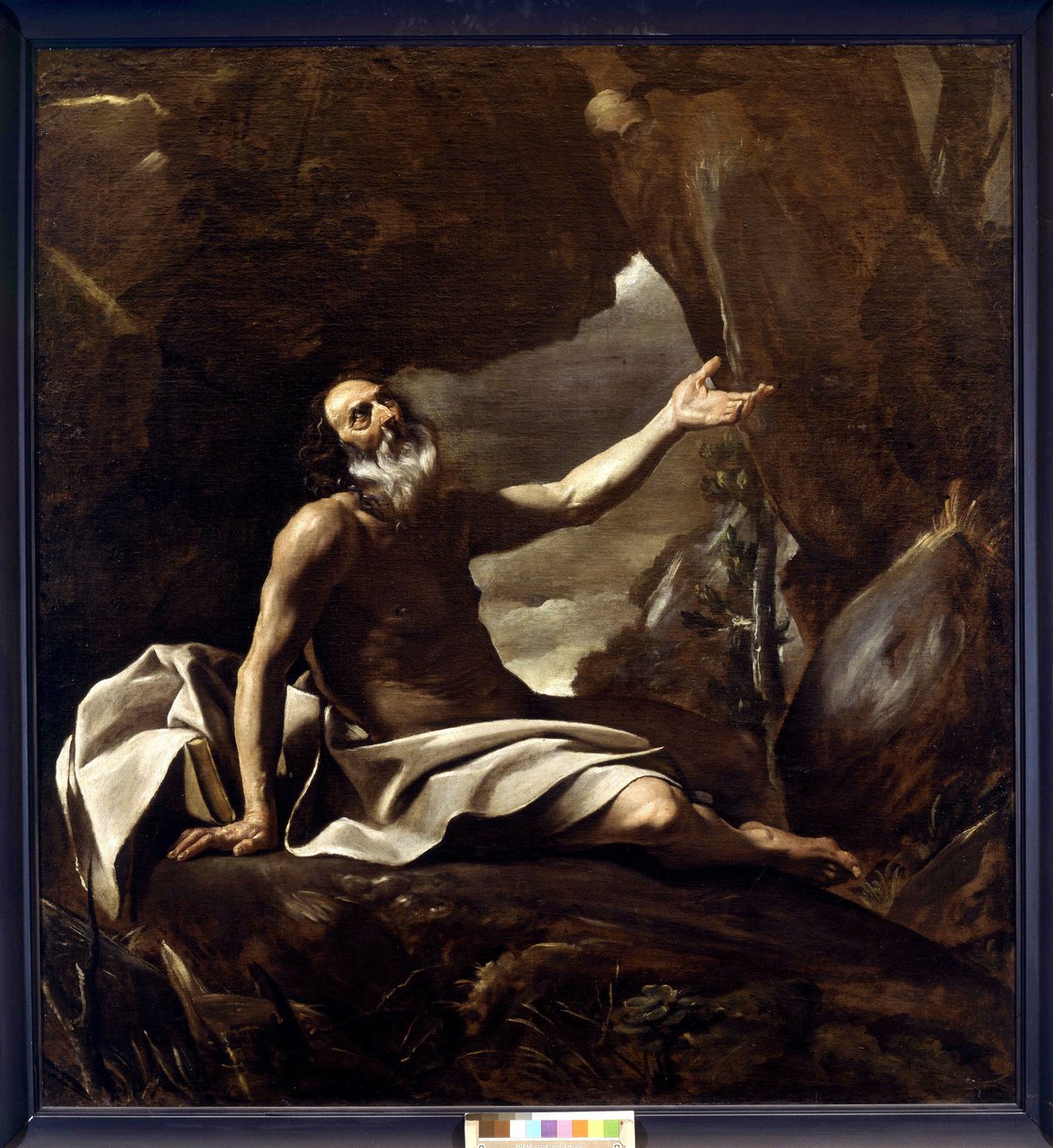 Kuzgun tarafından beslenen İlyas (tuval üzerine yağlı boya) by Giovanni Lanfranco