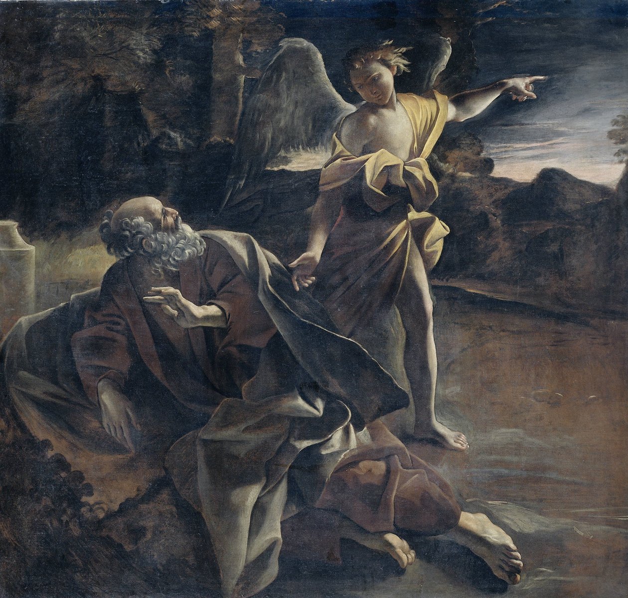 İlyas Peygamber Çölde Bir Melek Tarafından Uyandırıldı by Giovanni Lanfranco