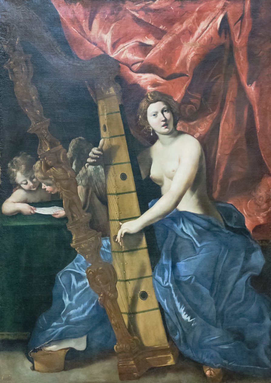 Arp çalan Venüs by Giovanni Lanfranco