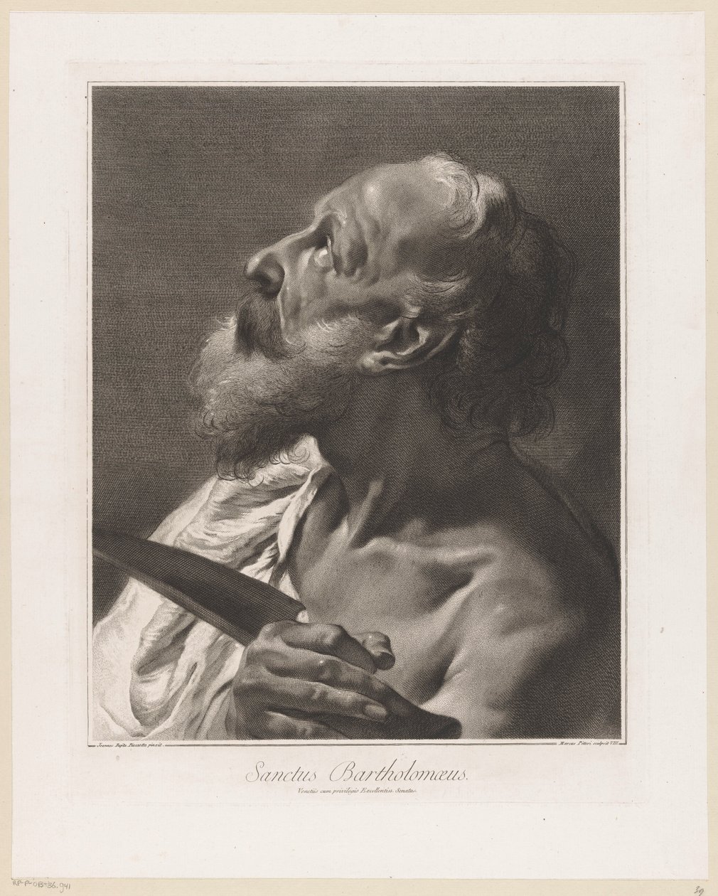 Havari Bartolomeüs Aziz Bartholomew (nesne üzerindeki başlık) Apostelen (dizi adı) by Giovanni Marco Pitteri