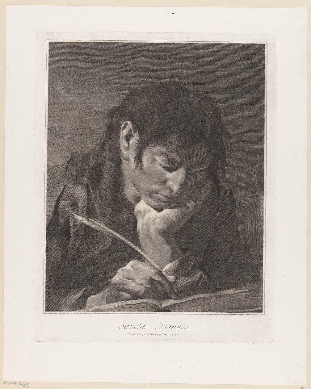 Havari Yuhanna Sanctus Joannes (nesne üzerindeki başlık) Havariler (dizi adı) by Giovanni Marco Pitteri