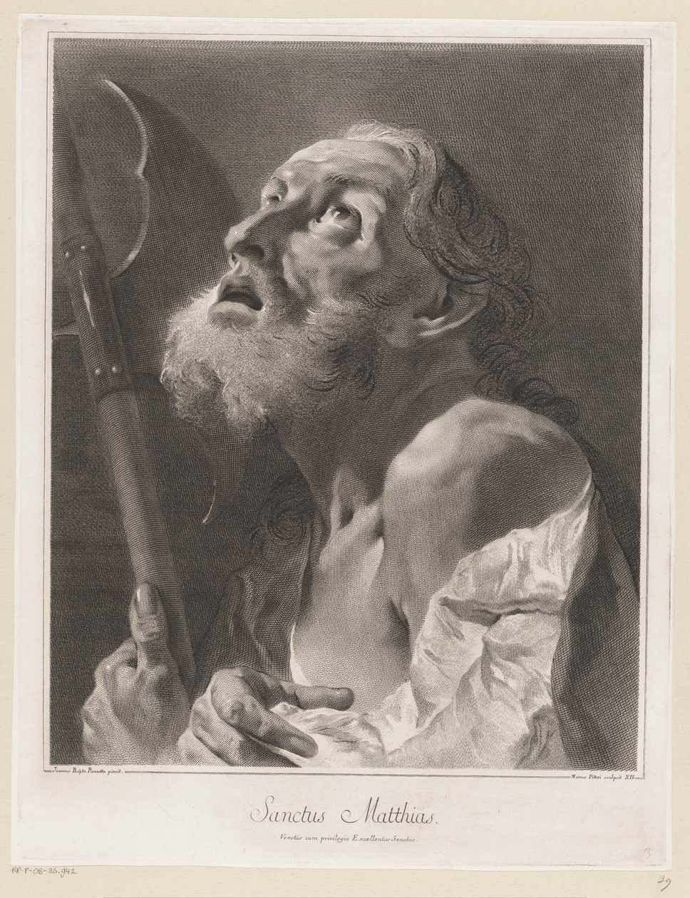 Havari Mattias Aziz Matthias (nesne üzerindeki başlık) Apostelen (dizi adı) by Giovanni Marco Pitteri