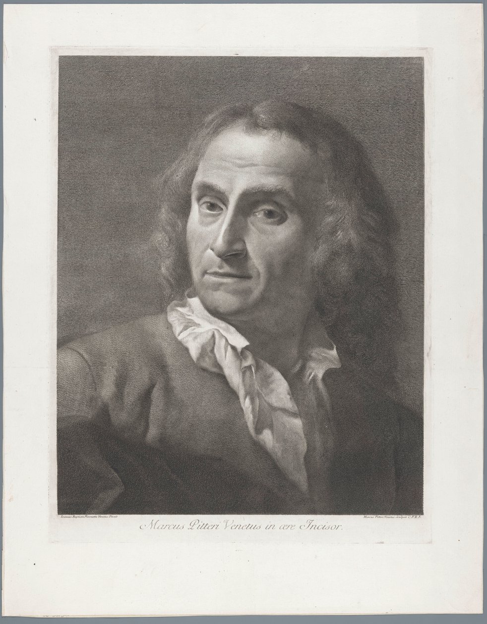 Portret van yapımcısı Giovanni Marco Pitteri Marcus Pitteri Venedik kesici dişi (nesne üzerindeki başlık) by Giovanni Marco Pitteri