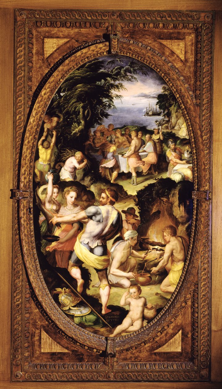 Camın Keşfi, 1572 kayrak levhası by Giovanni Maria Butteri