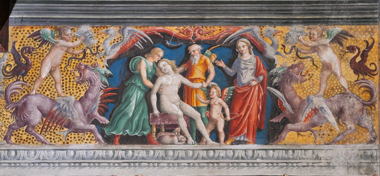 Başak burcunun astrolojik işareti, Zodyak Odası (Camera dello Zodiaco), detay 2384726 by Giovanni Maria Falconetto