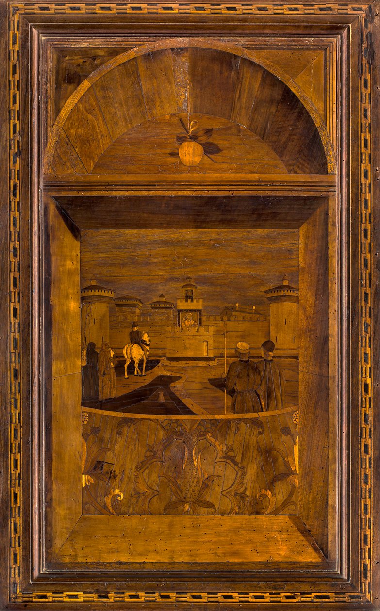 Lignaean Canonical Korosu, Giovanni Maria Platina 1484 tarafından kakma, Superior Stallo, Milano Sforzesco Kalesi