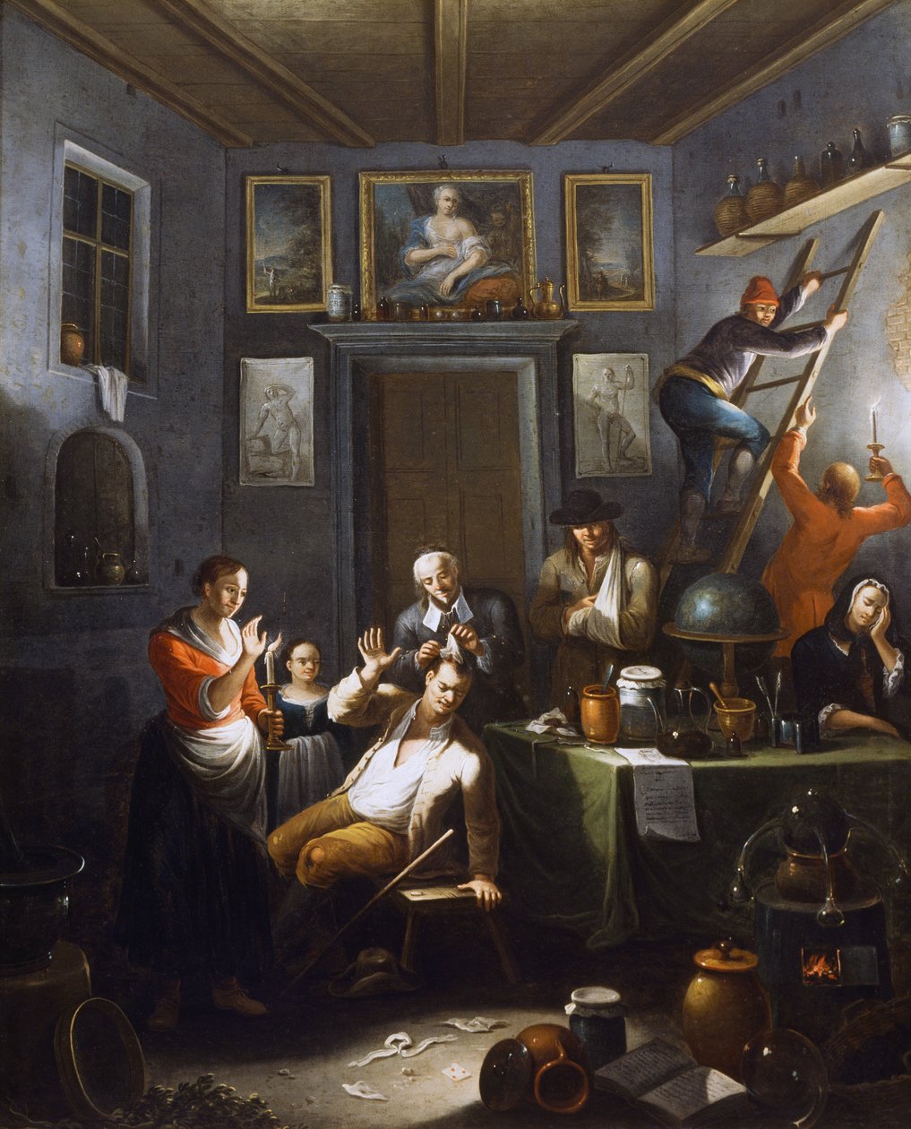Doktor, Giovanni Michele Granieri (aktif 1736-1752) tarafından resim. by Giovanni Michele Granieri