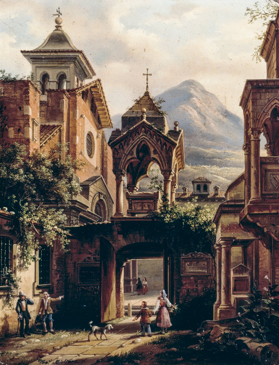 Giovanni Migliara (1785-1837) (imzalı Teodolinda Migliara), gemide petrol by Giovanni Migliara