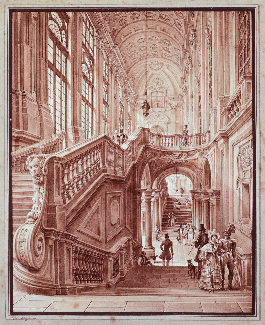 Palazzo Madama Salonu, Giovanni Migliara (1785-1837) by Giovanni Migliara
