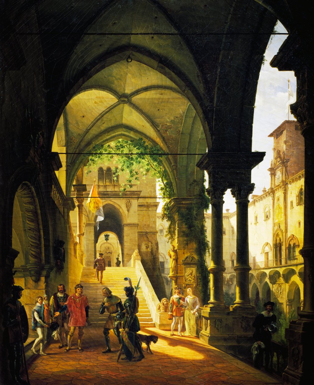 Louis XI, Giovanni Migliara (1785-1837) tarafından Barolo Kalesi