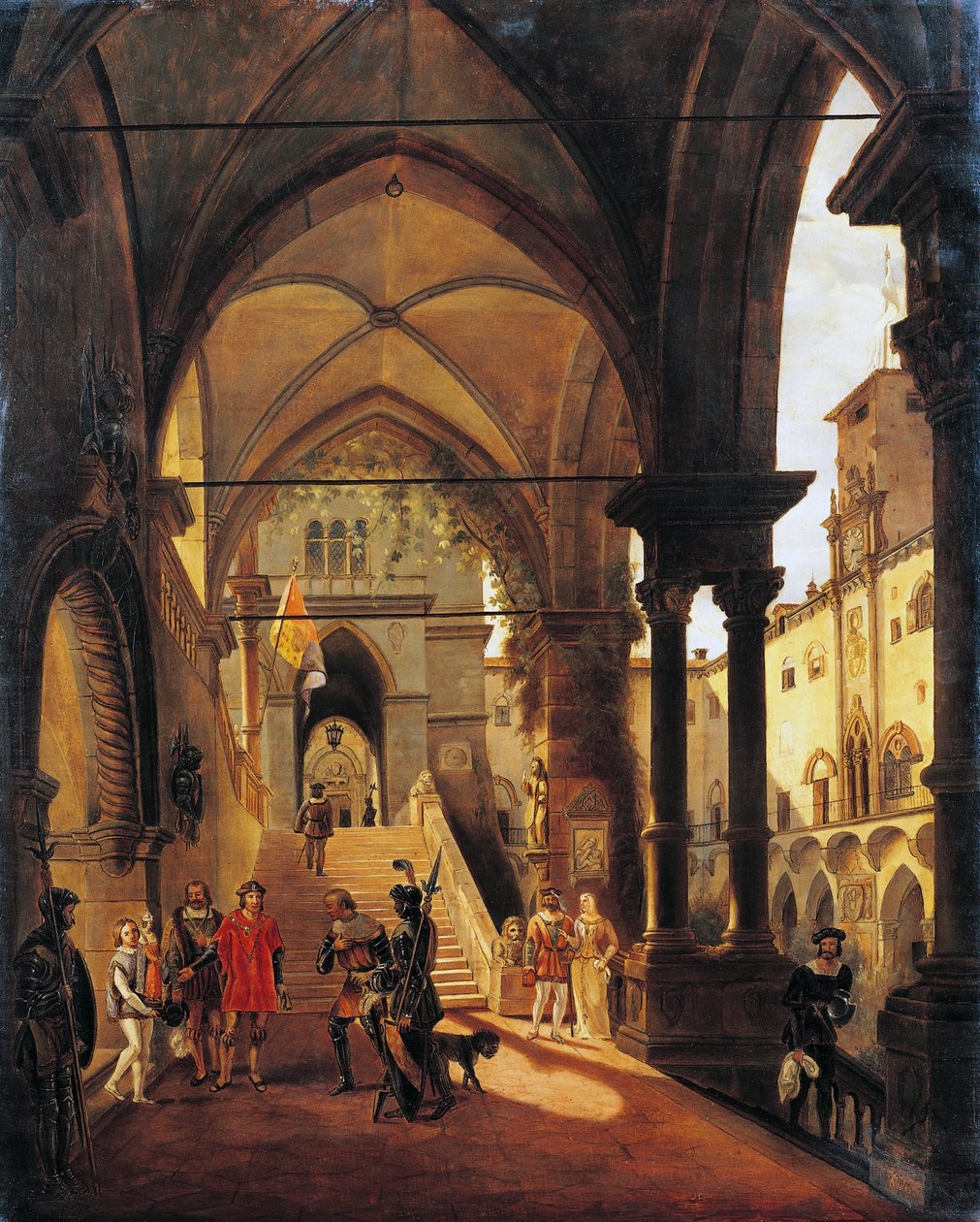 Louis XI, Barolo kalesinde, Giovanni Migliara (1785-1837), tuval üzerine yağlı boya, 80x65 cm by Giovanni Migliara