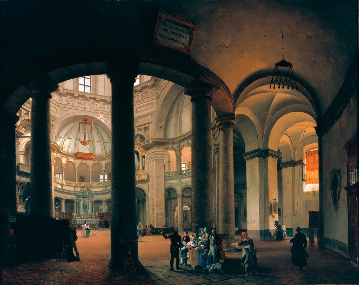 Giovanni Migliara (1785-1837) tarafından yapılan San Lorenzo Bazilikası