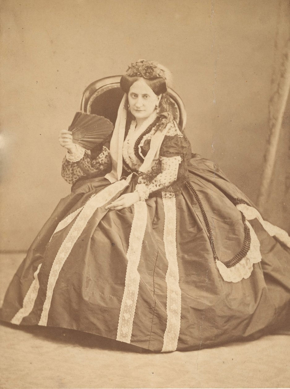 [Fanlı Oturan La Comtesse], 1860