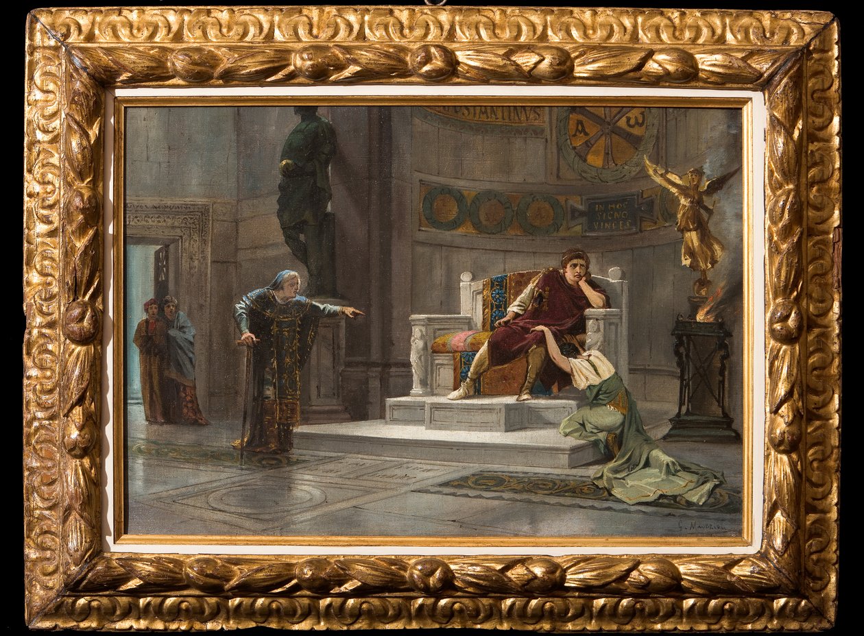 Kostantin ve Köle (tuval üzerine yağlı boya) by Giovanni Muzzioli