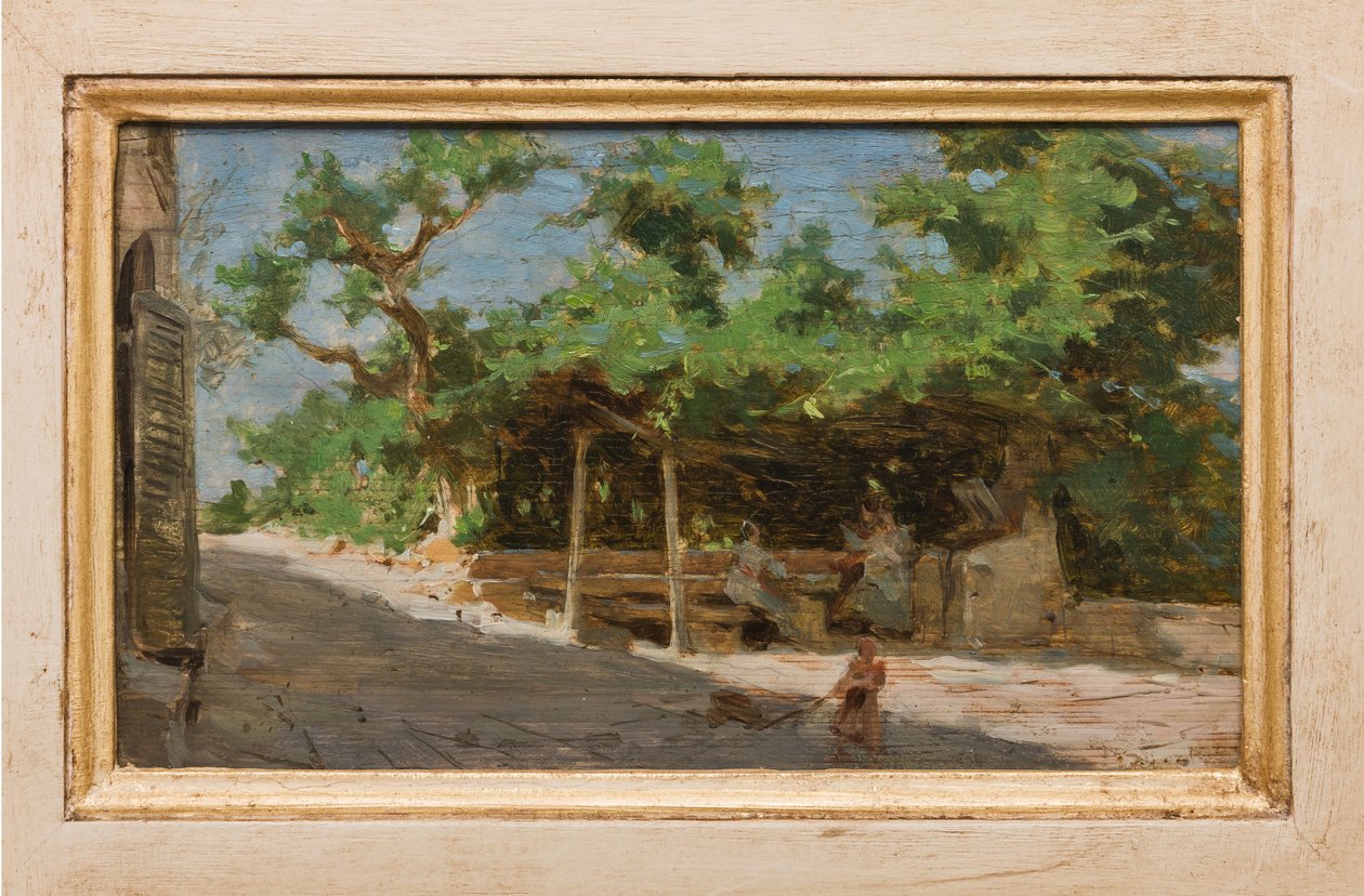 Pergola (tuval üzerine yağlı boya) by Giovanni Muzzioli
