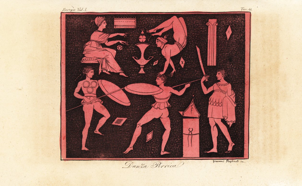 Pirus Dansı, antik Yunan savaş dansı by Giovanni Paglianti