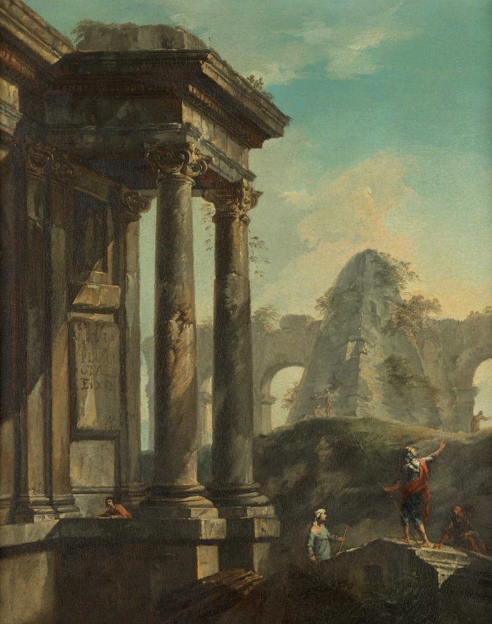 Roma harabe manzarası by Giovanni Paolo Pannini