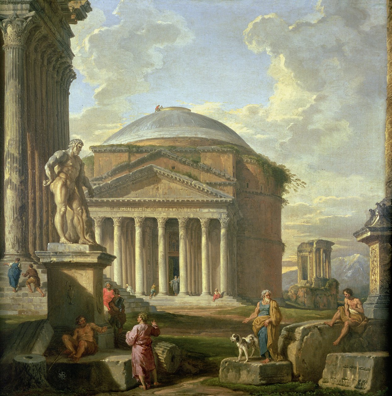 Pantheon, Farnese Herkül ve diğer Roma Harabeleri