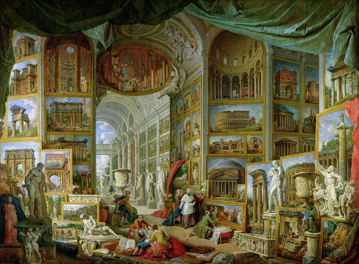 Antik Roma Manzaraları Galerisi by Giovanni Paolo Pannini
