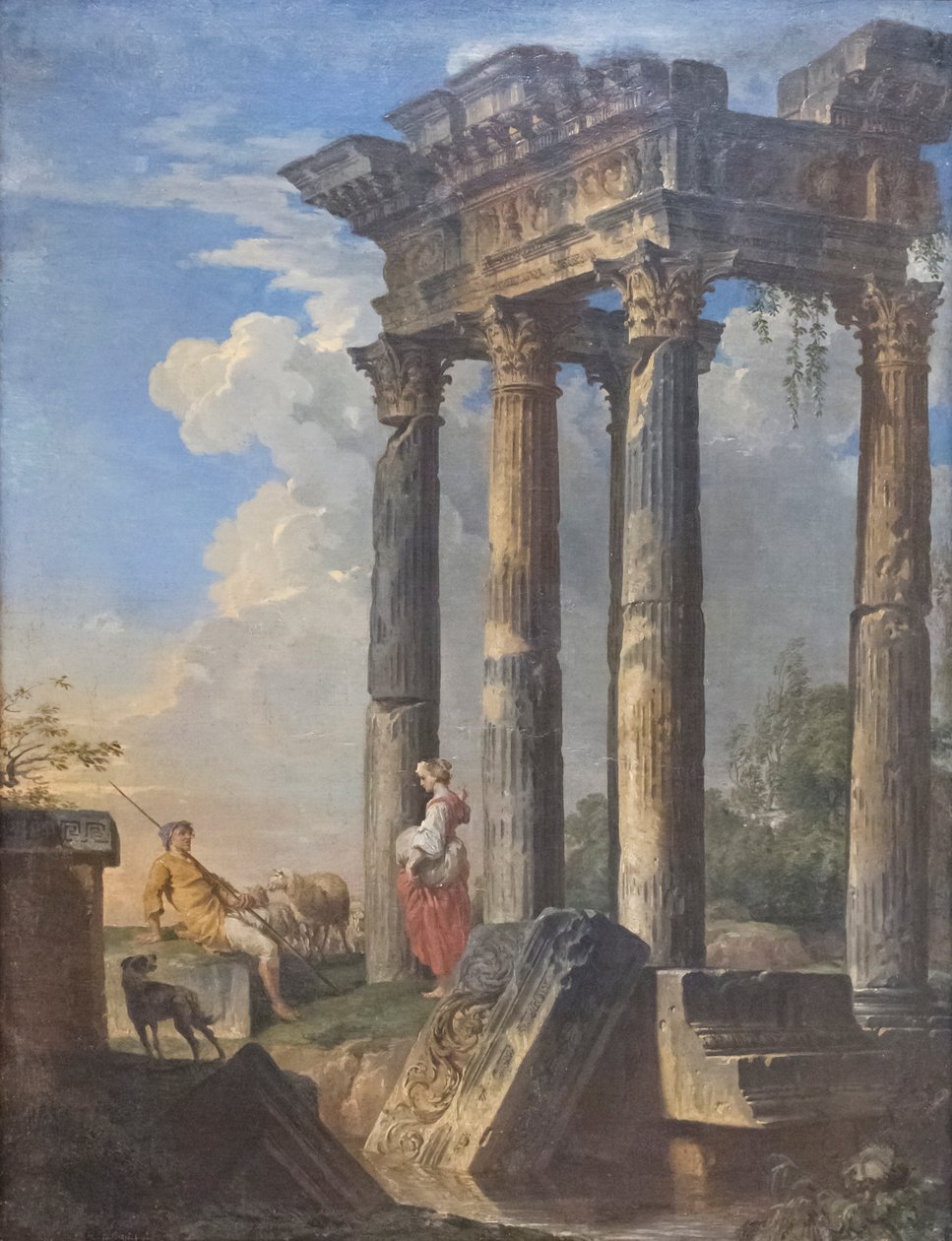 Çobanlar ile harabeler by Giovanni Paolo Pannini