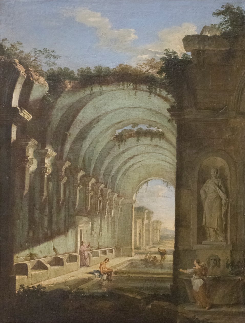 Kaplıcalı harabeler by Giovanni Paolo Pannini
