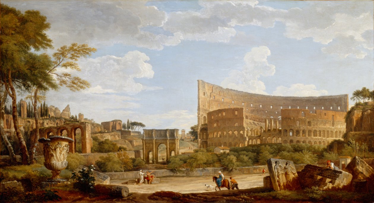 Kolezyum manzarası by Giovanni Paolo Pannini