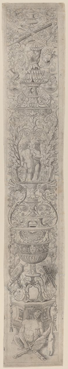 Süsleme Panosu: Keman Tutan Satyr by Giovanni Pietro Birago and Zoan Andrea