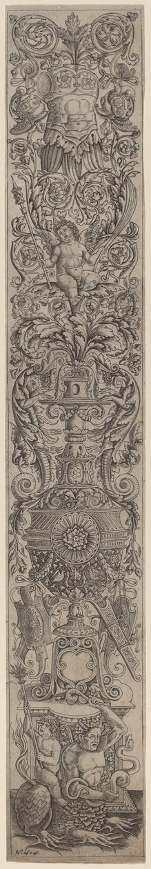 Süsleme Paneli: Bir Çocuğun Bastığı Triton by Giovanni Pietro Birago and Zoan Andrea