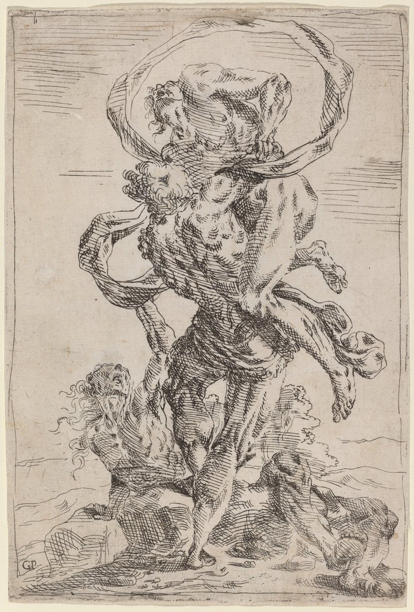 Herkül ve Anteus by Giovanni Pietro Possenti