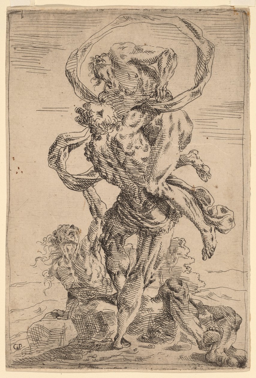 Herkül ve Anteus by Giovanni Pietro Possenti