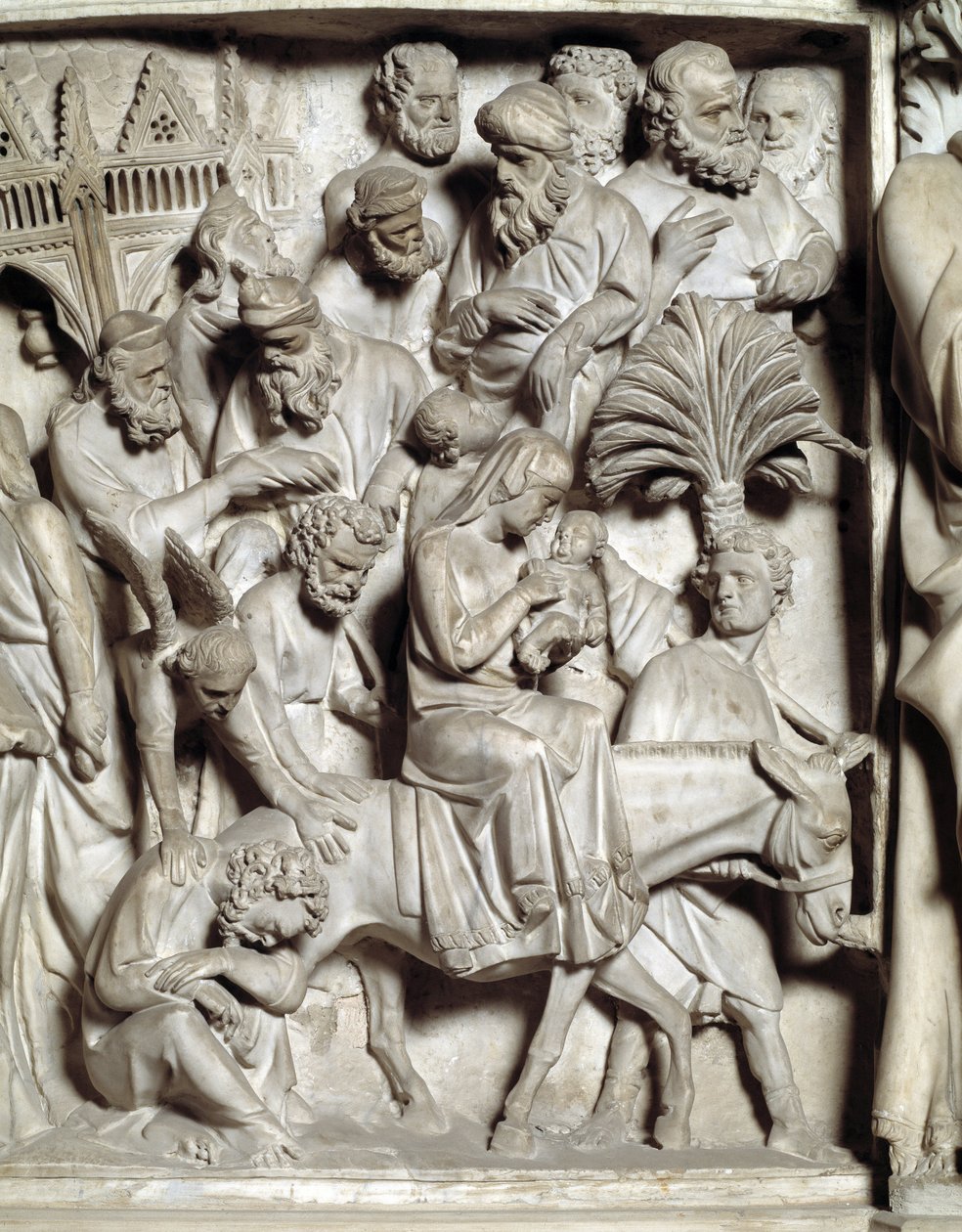 Giovanni Pisano (1248-1314) tarafından gerçekleştirilen Sandalye kabartmalarının detayı: Mermer minber kabartmalarının detayı, Mısır