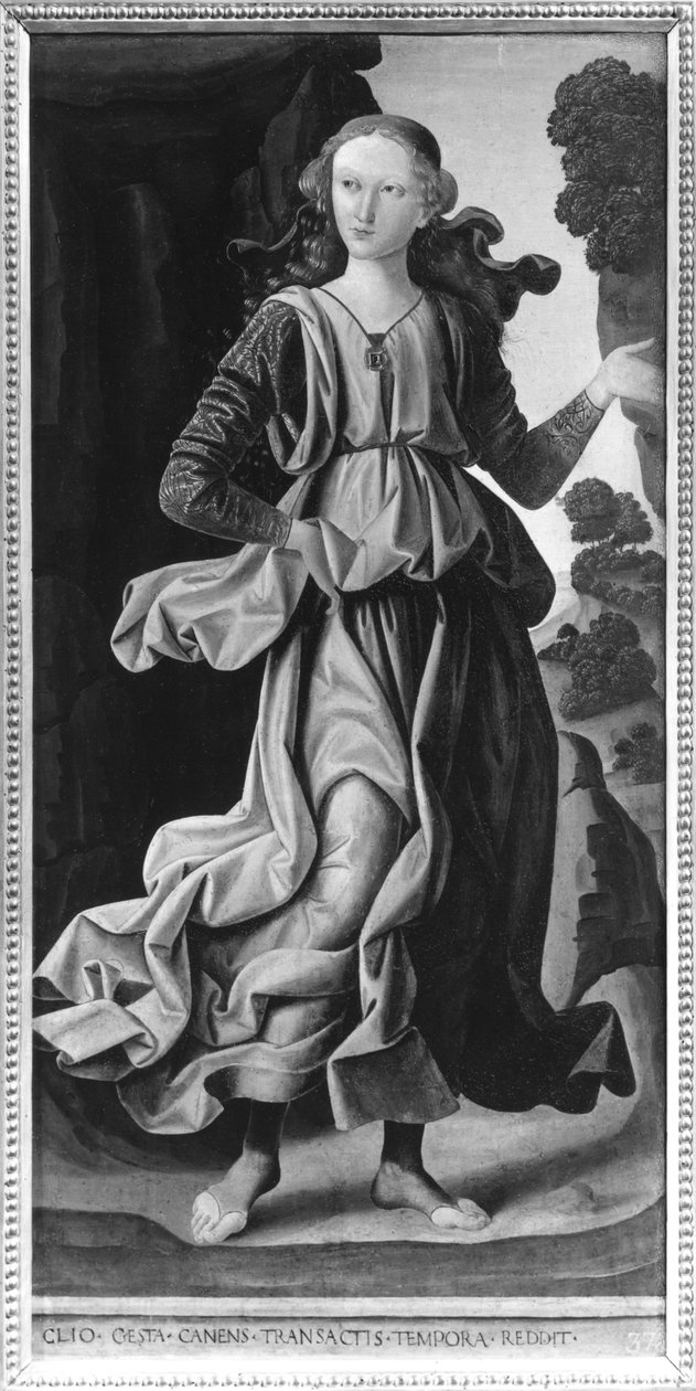 Clio, Tarihin İlham Perisi by Giovanni Santi or Sanzio
