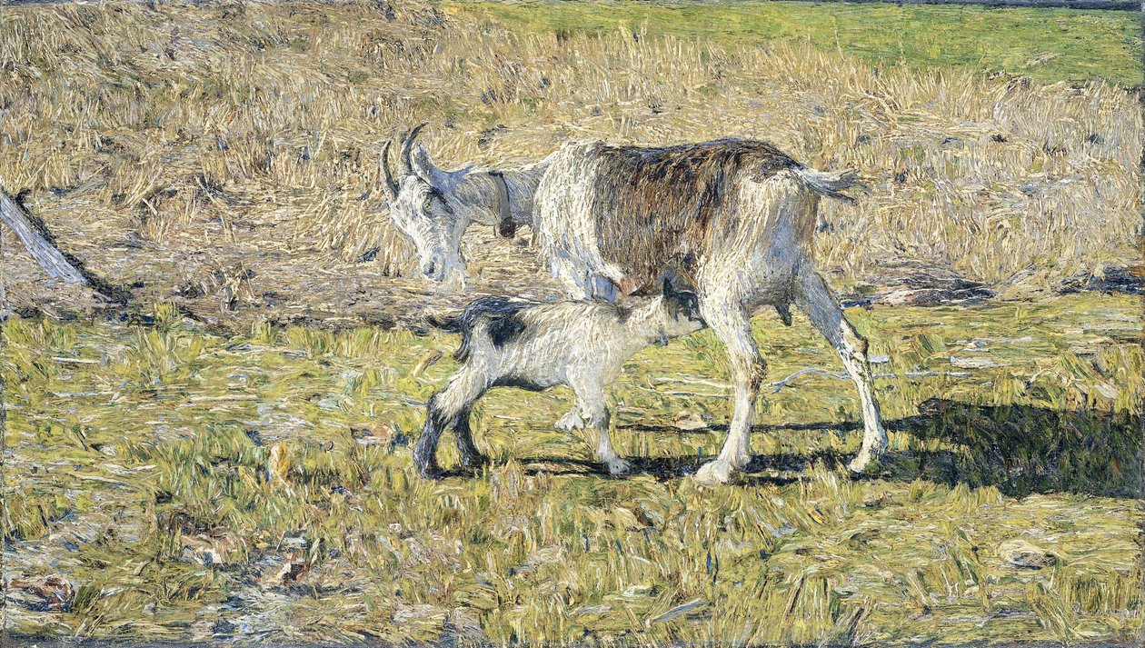 Çocuğuyla Bir Keçi by Giovanni Segantini