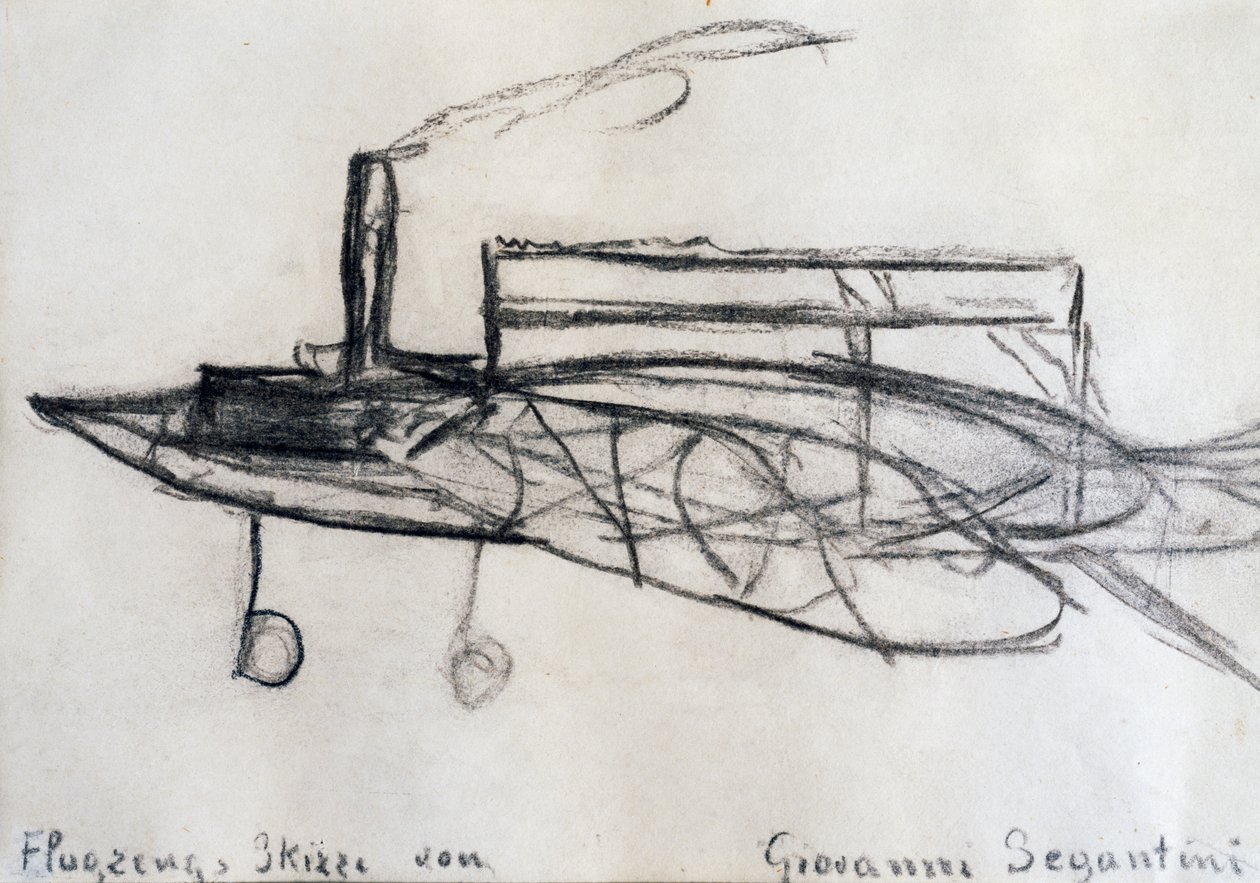 uçak kroki by Giovanni Segantini