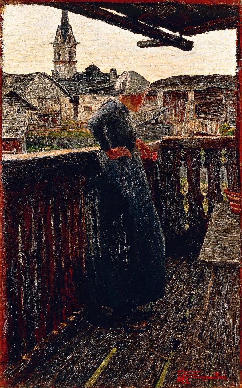 balkonda by Giovanni Segantini