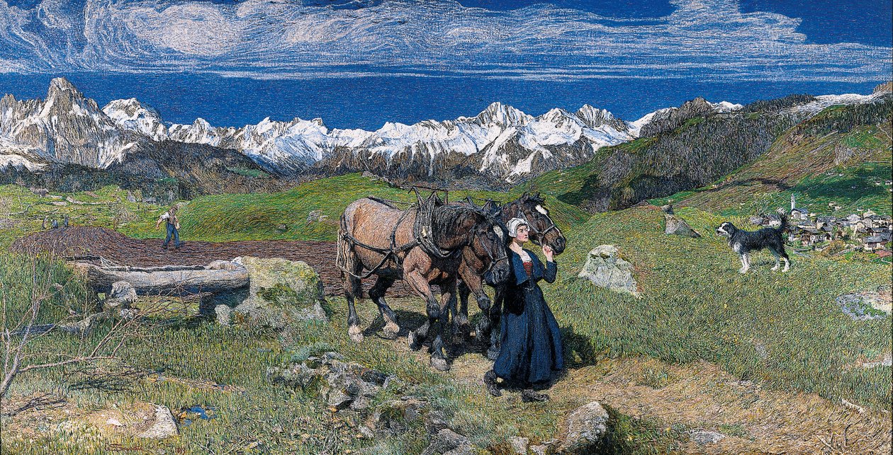 Alplerde Bahar, 1897 by Giovanni Segantini