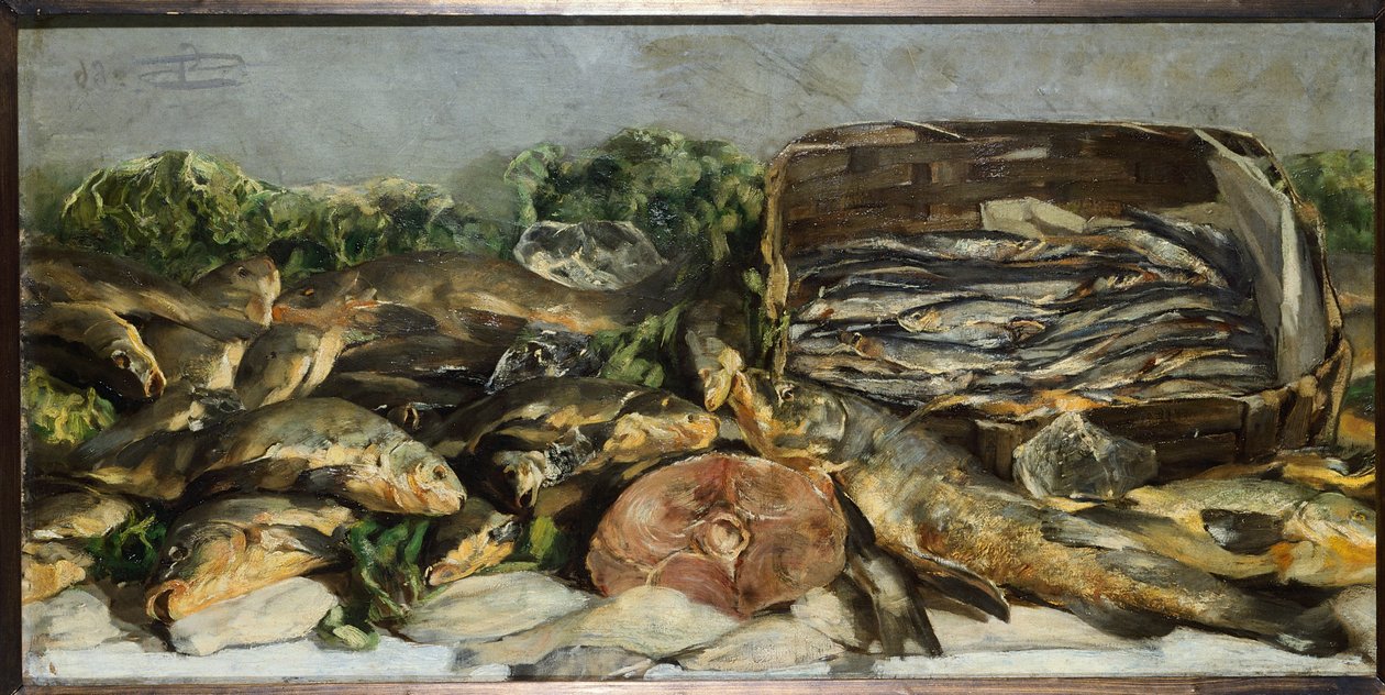 Balık ile natürmort by Giovanni Segantini