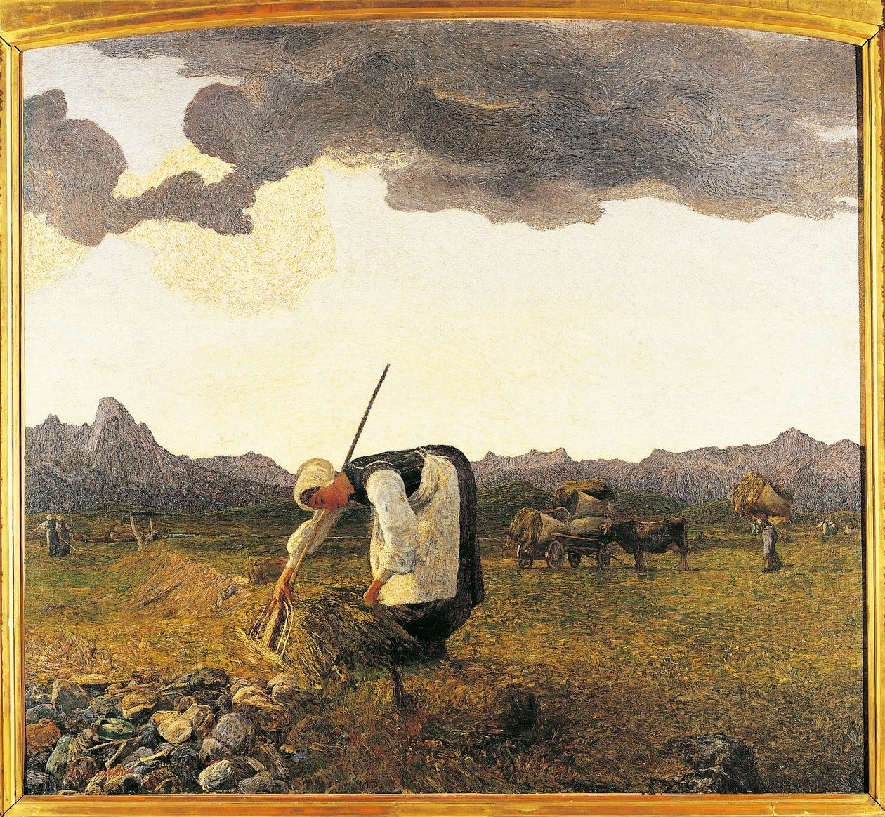 İsviçre, Saint Moritz, Saman Hasadı by Giovanni Segantini