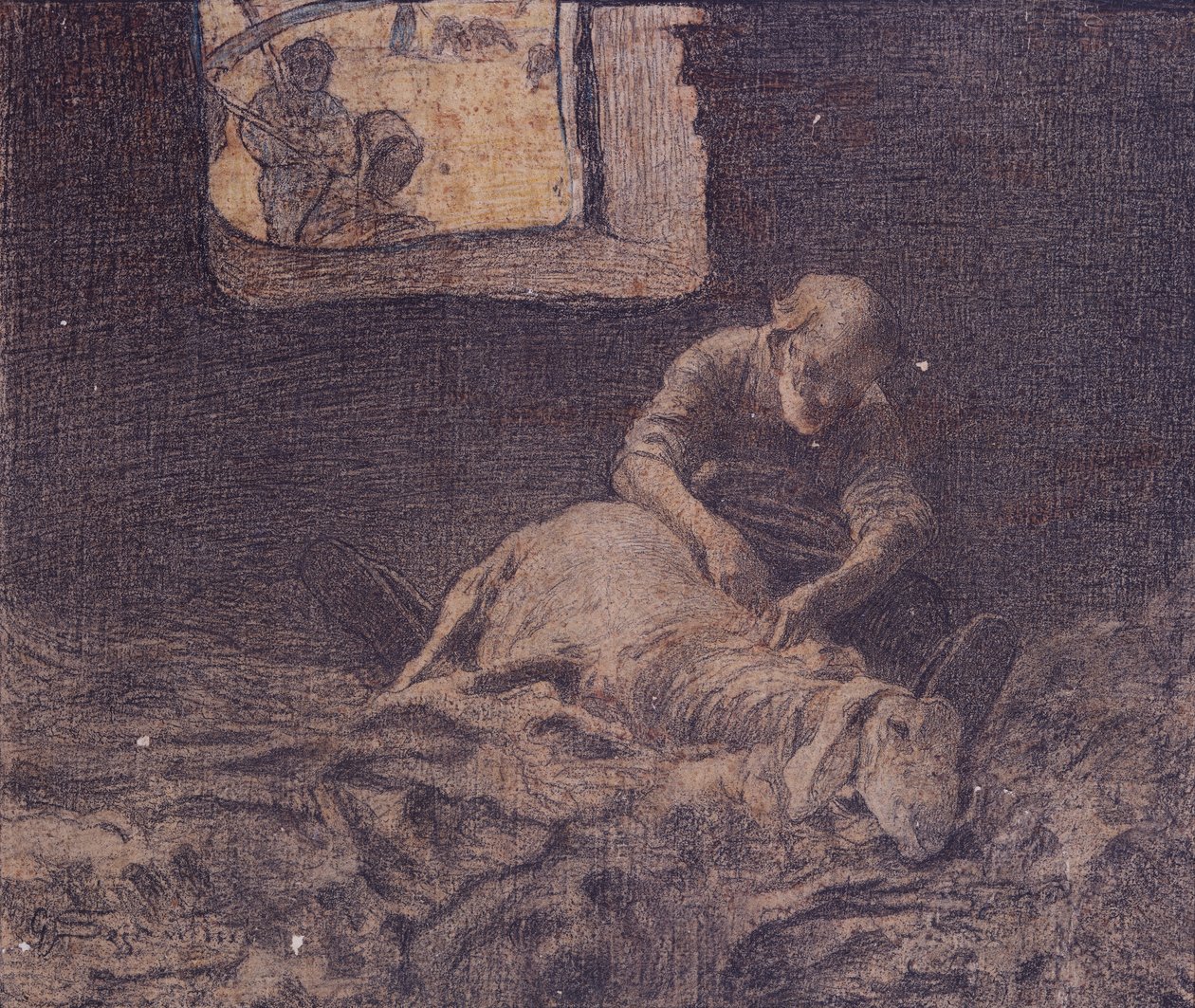 Koyun Kırkıcı by Giovanni Segantini