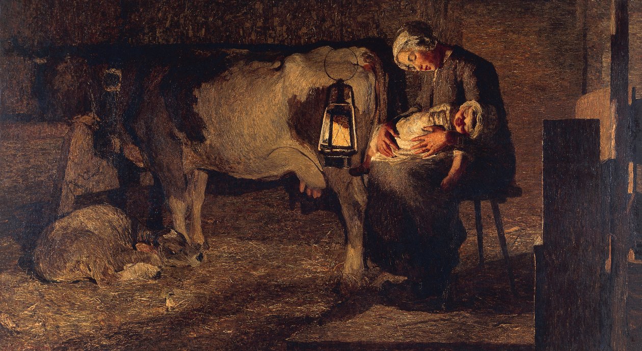 iki anne by Giovanni Segantini