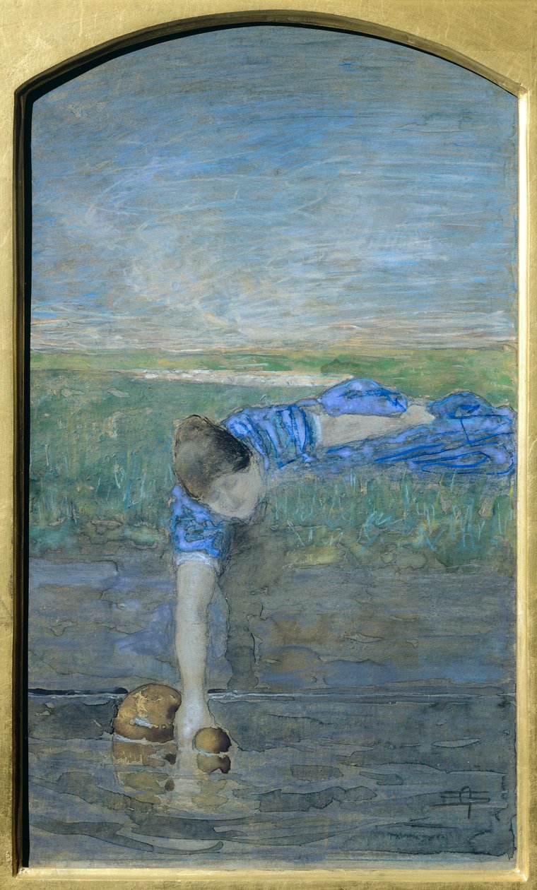 Nehirdeki Kadınlar, Giovanni Segantini (1858-1899) by Giovanni Segantini