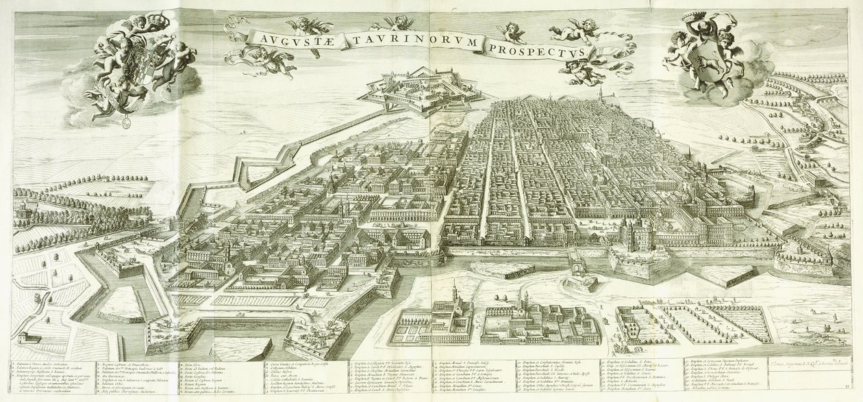 Torino manzarası, 1672 by Giovanni Tommaso Borgonio