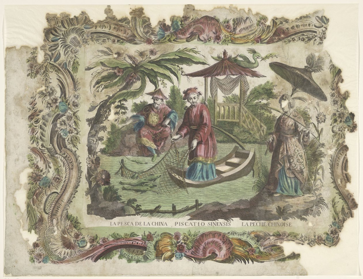 Çinli tornavidalar La pesca de la China / Piscatio Sinesis / Çin balıkçılığı (nesnedeki başlık) by Giovanni Volpato