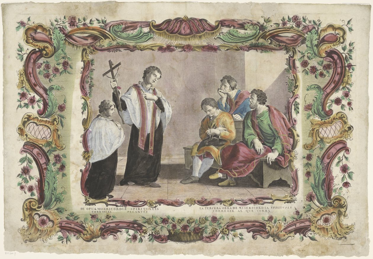 mahkumları ziyaret etmek III. Opus misericordiae spiritualis / La tercera obra de misericordia spiritüel (...) (nesne üzerindeki başlık) Merhametin Manevi Eserleri (dizi adı) by Giovanni Volpato