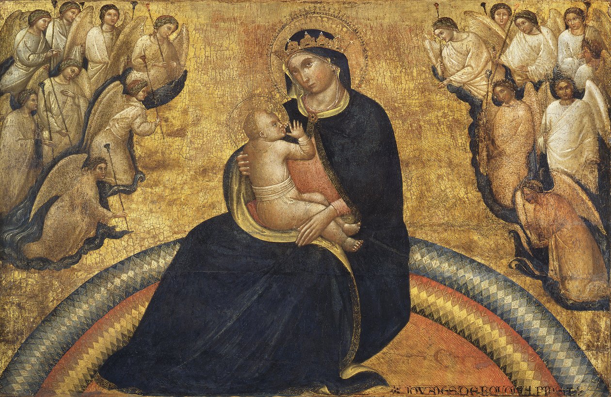 Çocuklu ve Melekli Madonna, 1370-77 by Giovanni da Bologna