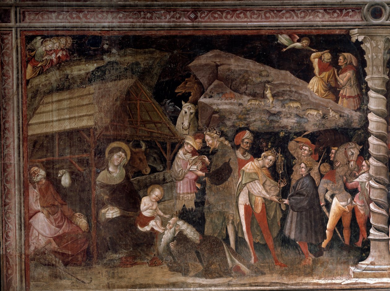 Doğuş. Magi döngüsünden (Fresco, yaklaşık 1420) by Giovanni da Modena