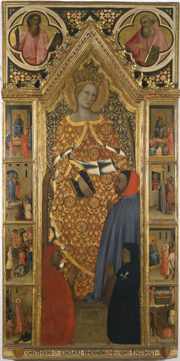 Aziz Catherine hayatından sahnelerle, 14. yüzyılın sonu by Giovanni del Biondo
